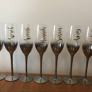 Decalcomania in vinile con nome personalizzato per bicchiere di vino, decalcomania personalizzata per bicchiere di vino. festa di matrimonio