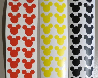 12 Mickey Mouse Vinyl Decals – Disney Party Decor for Cups, Balloons & Envelopes