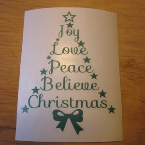 Christmas Tree Vinyl Decal  /please check delivery time/  Merry Christmas Decal, Christmas wall decals.