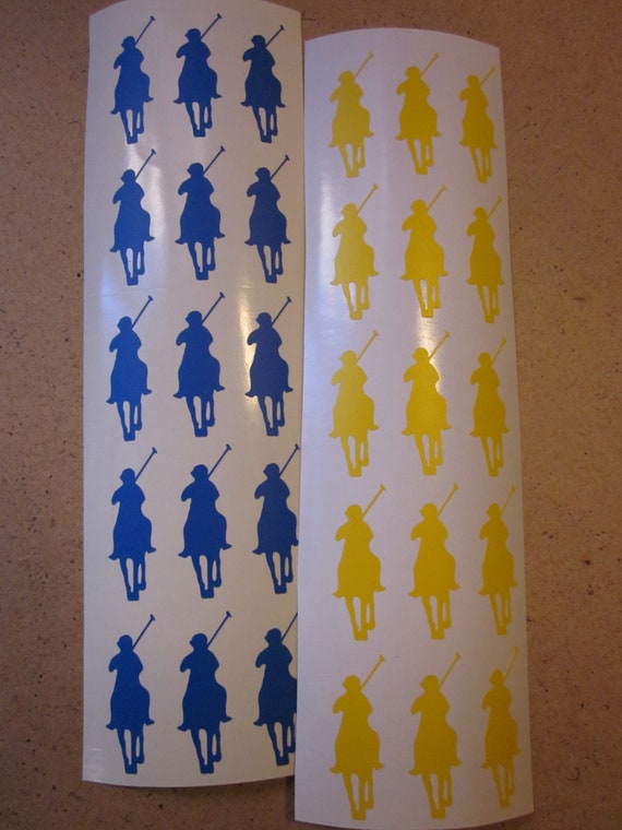 Set Of 12 Polo Player Vinyl Decal Polo Horse Decal Stickers Etsy