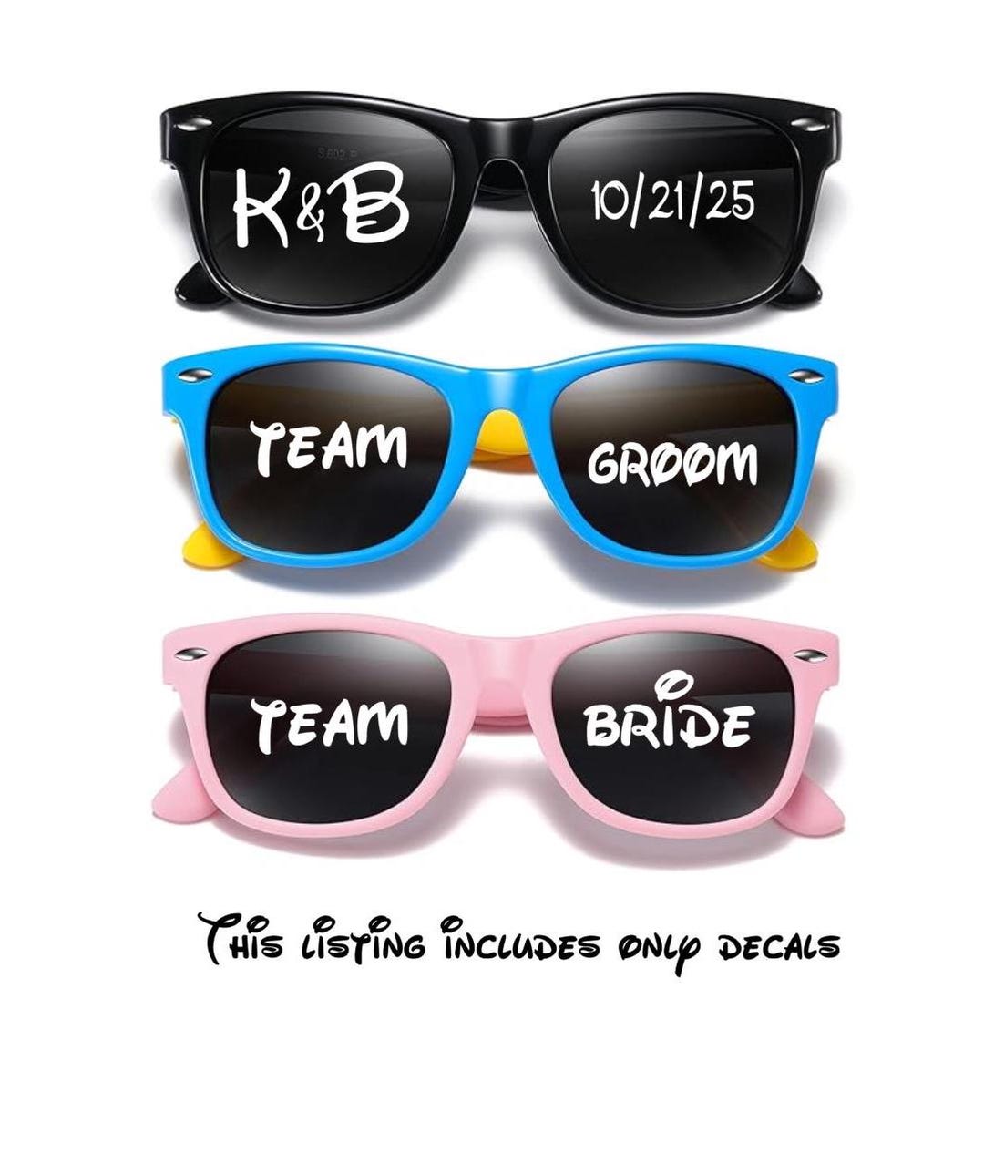 Adesivi in vinile per occhiali da sole personalizzati: iniziali