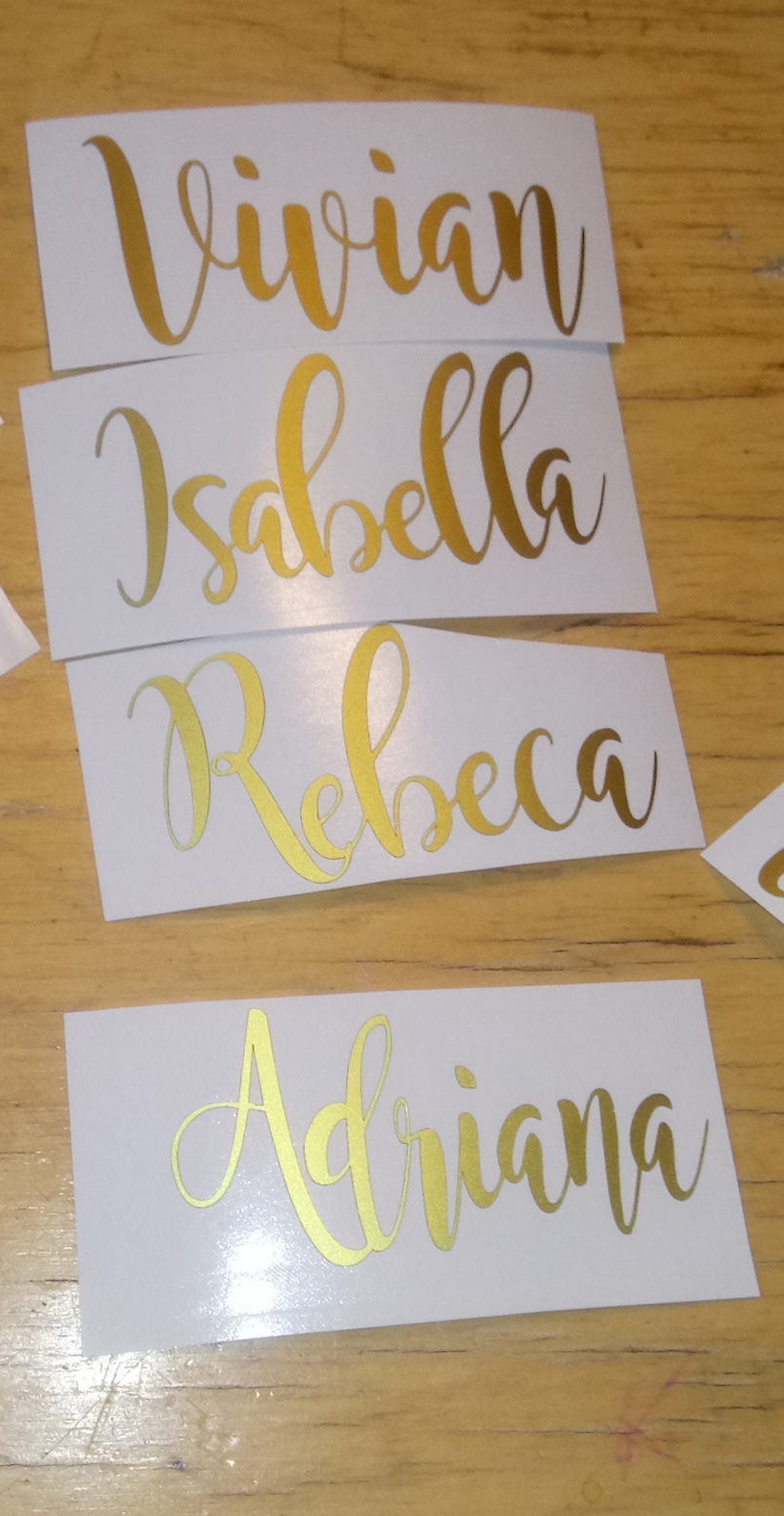 Custom Name Decals for Wood Hanger Bridal Party Decals Etsy
