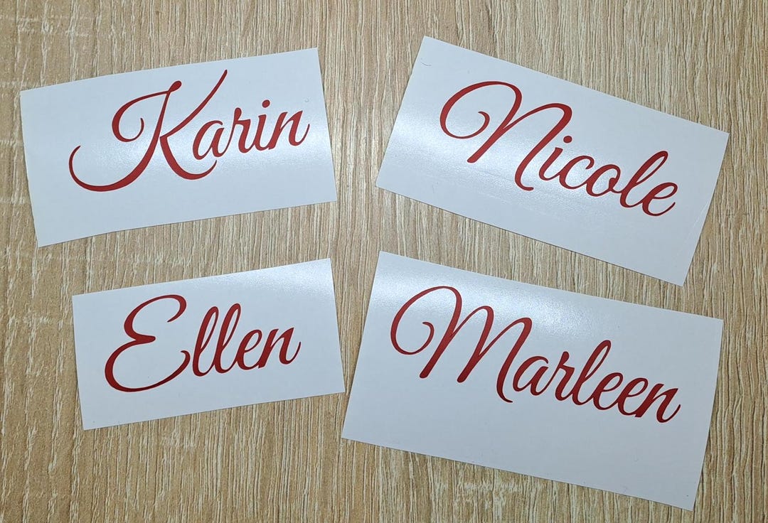 Signature Name Sticker Personalized Vinyl Name Stickers – Handwritten Calligraphy Glass Decals ...