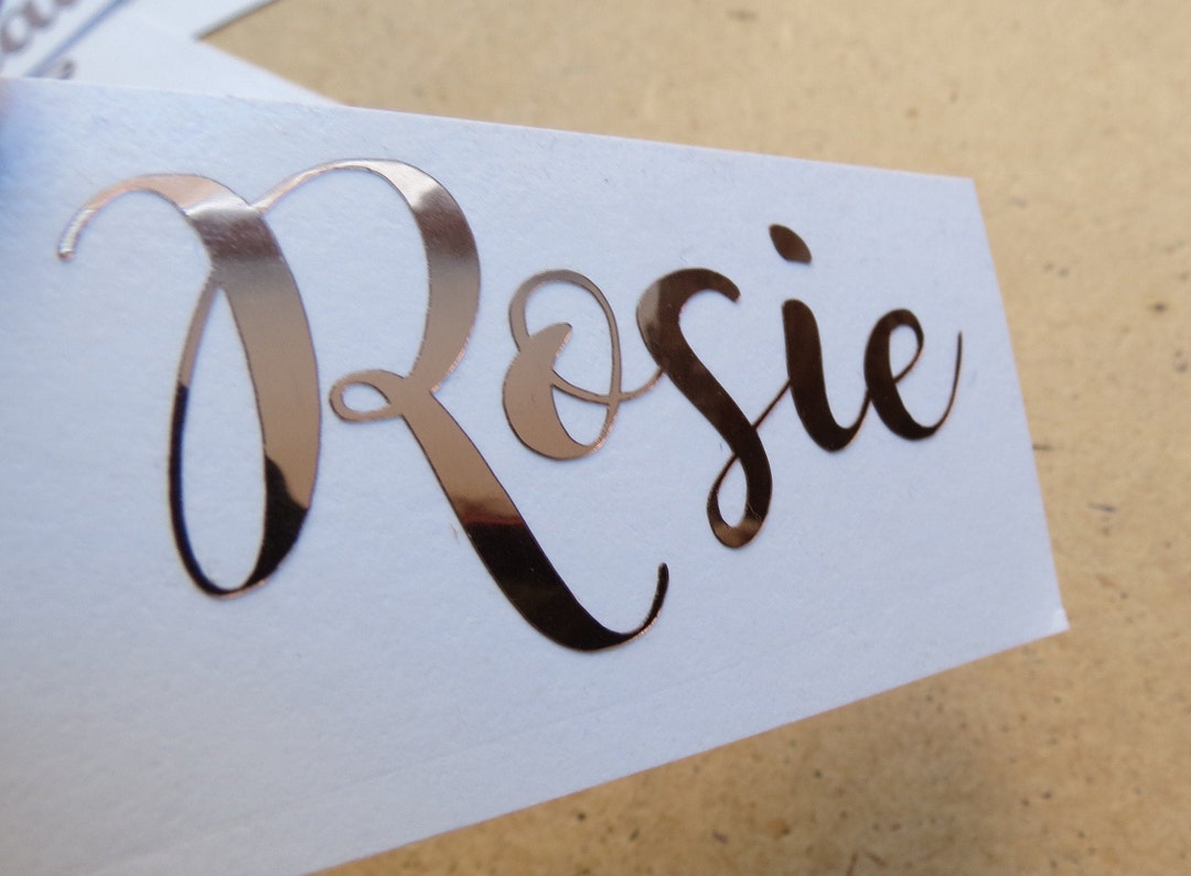 Rose Gold Custom Name Decals for Wood Hanger Bridal Party Etsy