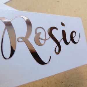 Rose gold Custom name decals for Wood Hanger, Bridal Party Decals, Personalized hangers, Bachelorette Party, DIY Vinyl Sticker