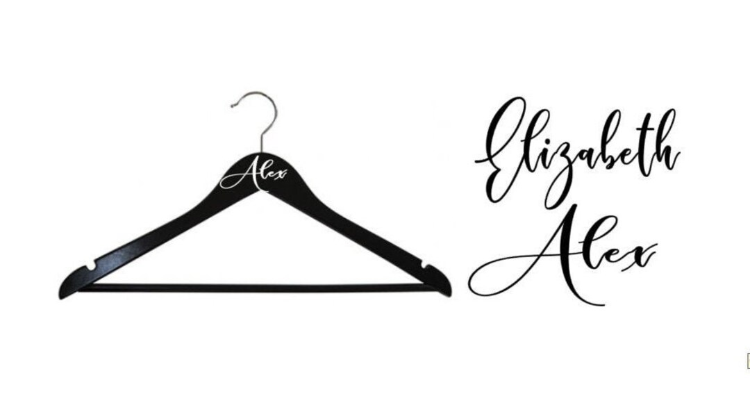 Custom Name Decals for Wood Hanger Bridal Party Decals Etsy