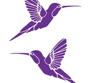 Hummingbird Sticker Set (2 pcs) – Bird Vinyl Decals