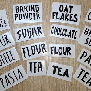Benutzerdefinierte Pantry Labels: Vinyl Aufkleber für die Organisation von Küchen
