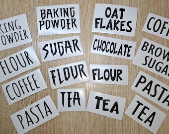 Custom Pantry Labels: Kitchen Organization Vinyl Decals