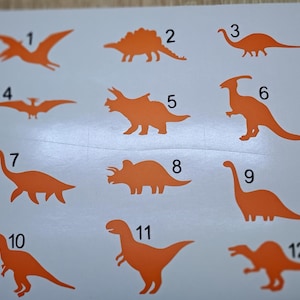 Dinosaur Silhouette Decals - Dinosaur vinyl decals for Yeti tumblers, laptop computers,  wall. T-Rex, Raptors, Triceratops, Stegasaurus