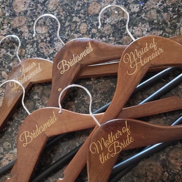 Custom name decals for Wood Hanger, Bridal Party Decals, Personalized hangers, Bachelorette Party, DIY Vinyl Sticker