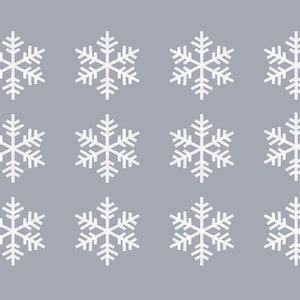 set of 12 Snowflakes Decal / please check delivery time/  Christmas Decal - Christmas Decoration  - Holiday Decals - Winter Decals