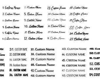 Custom Name Decal, Name Sticker,   Decals For Cars, Decal Stickers, Decals For Cups,  personalize wine glasses, champagne glasses