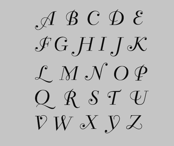 Corsiva Font Stencil