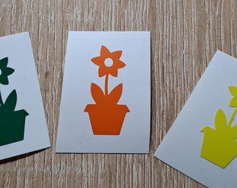 Blommig vinyldekaler: Daisy-klistermärken - 12-delat set