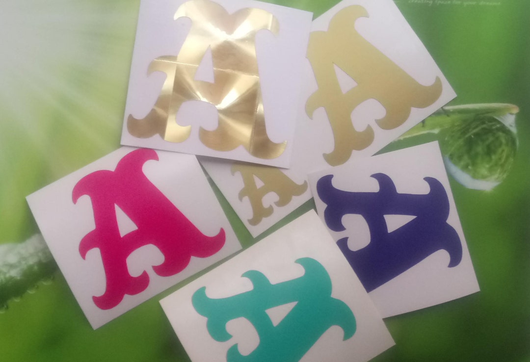 Personalized Vinyl Single Letter Decal. Yeti Decal / Monogram Decal ...