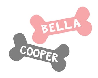 personalized dog bones vinyl decals