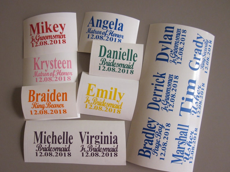 Custon Name for Glasses Vinyl Decals for Shot Vine Etsy UK