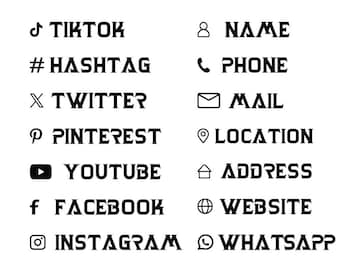 Personalized Social Media Username Decal: Car Window Sticker