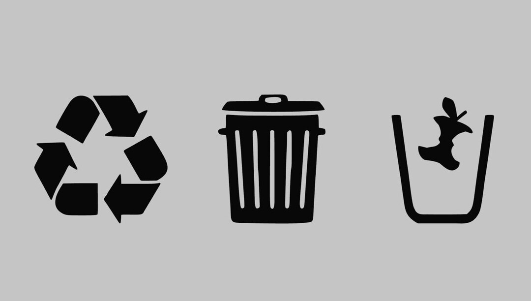 Recycle, Trash & Compost Decals for Trash Can – Custom Vinyl Stickers ...