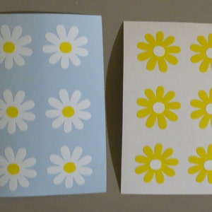 set of 6 - size 2&quot;  Daisy Flower vinyl decals
