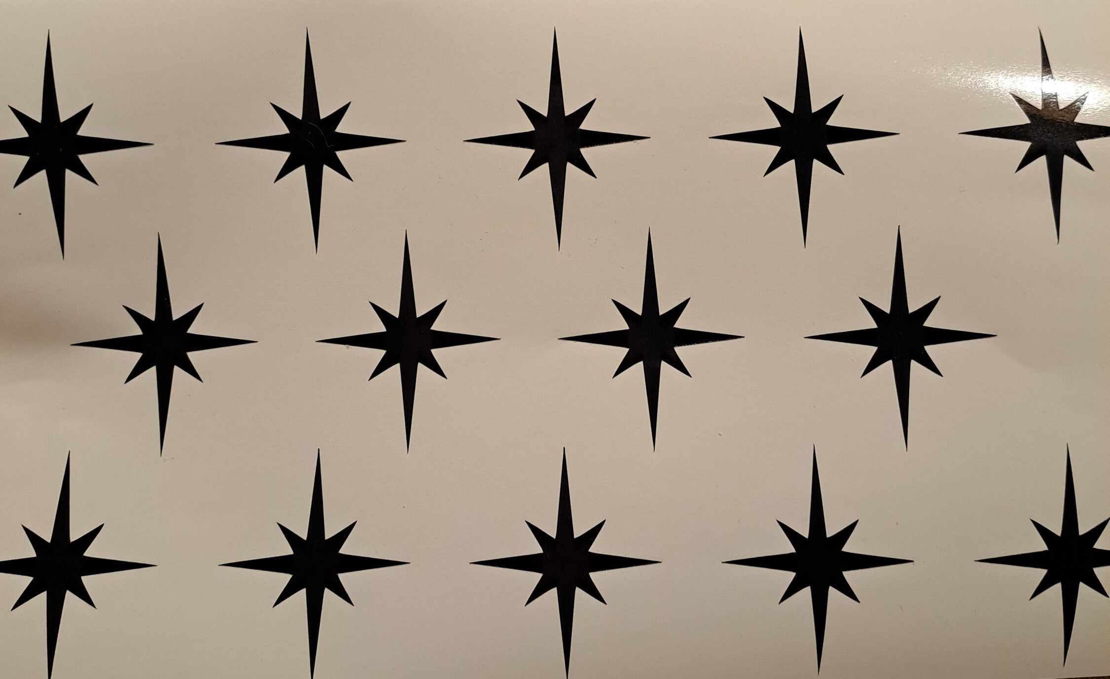 16 X Star Stickers, Vinyl Decal,Retro Starburst STICKERS