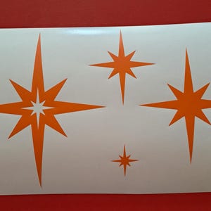 set of 32 Various size  Starburst wall  Decals - Retro Wall Decal