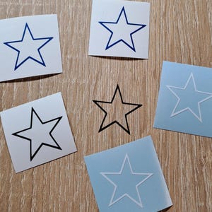 Star Outline Vinyl Decals: Waterproof Stickers