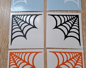 Spider Web Corner Decals (Set of 2): Fun Spooky Vinyl Wall Stickers