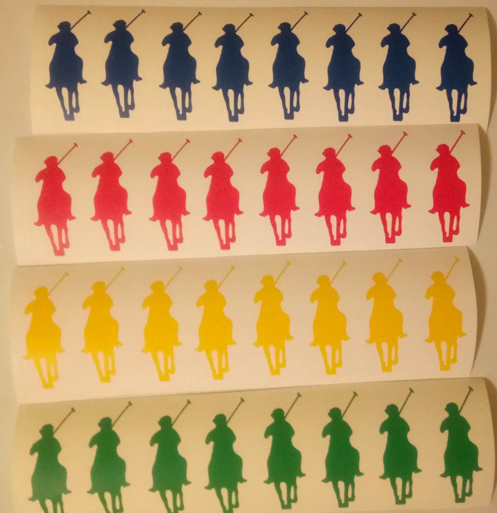 Polog Sticker Polo Player Vinyl Decal Stickers: Party Decor, Set of 12 - Etsy
