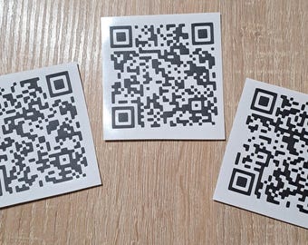 Custom QR Code Vinyl Stickers | Personalized QR Decals for Businesses, Events, and Gifts |