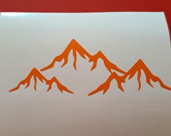 Sticker chaîne de montagnes : voiture d'aventure, décoration de tasse Yéti