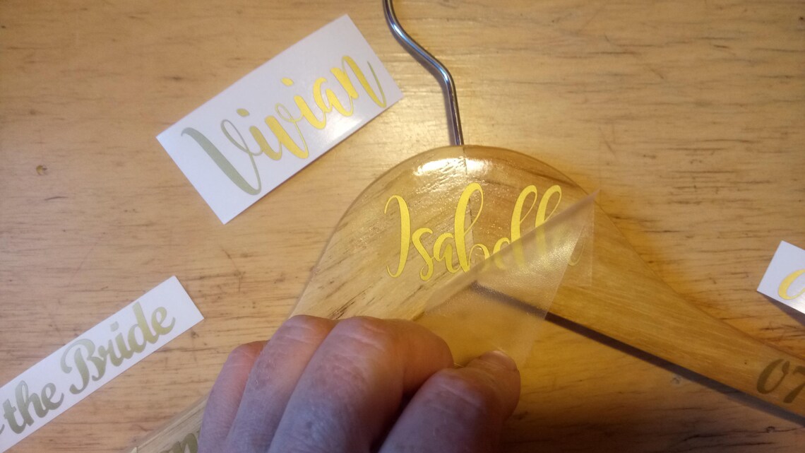 Rose Gold Color Custom Decals for Wood Hanger DIY Vinyl Etsy
