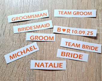 Pegatinas de vinilo personalizadas para gafas de sol: regalos para bodas