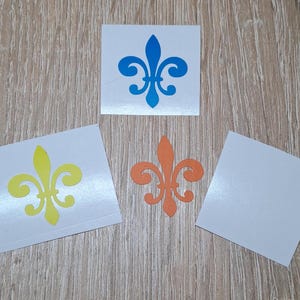 Set elegante fleur-de-lis-stickers – aanpasbare vinylstickers voor thuis en knutselen