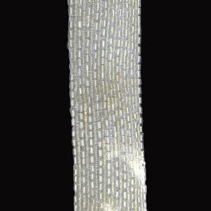 Gevlochten riem met zilvereffect