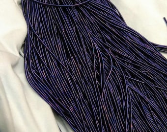 ダークパープル虹色刺繍糸/メタリック調/スムースパープルボビン 0.85mm