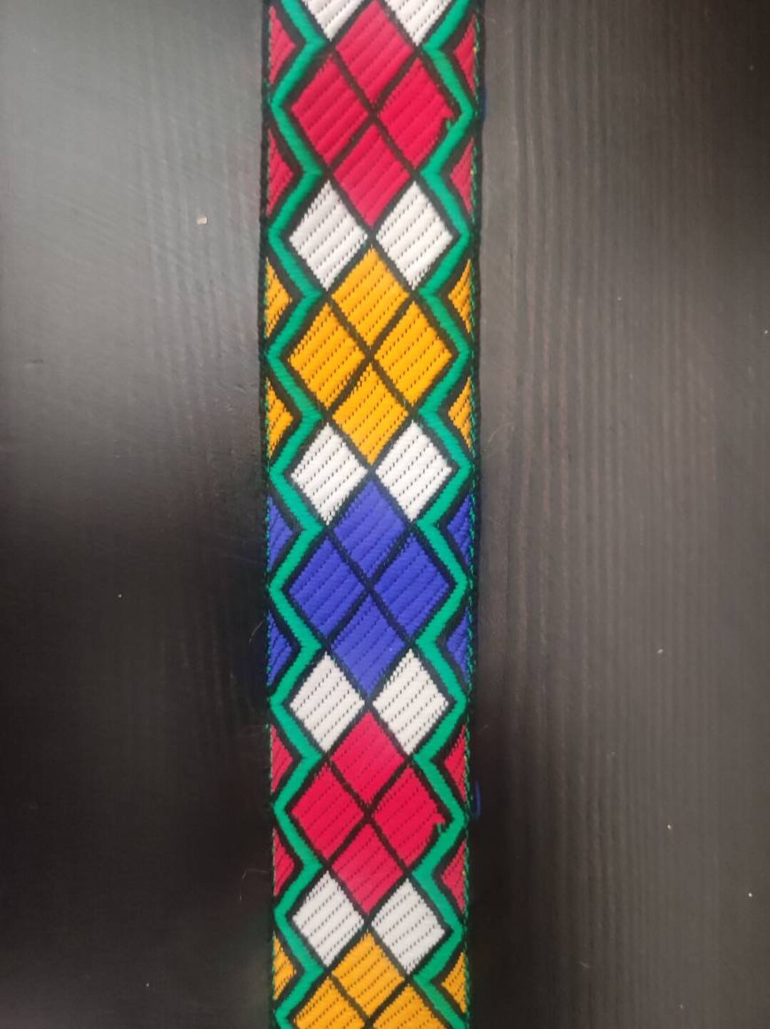 Band Embroidered Geometric Patterns Red, Blue, Yellow and Blue - Etsy