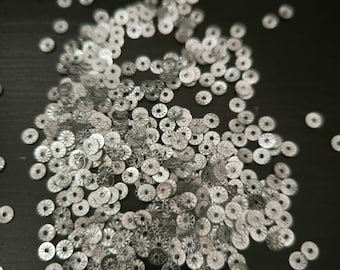 4mm silver sun sequins