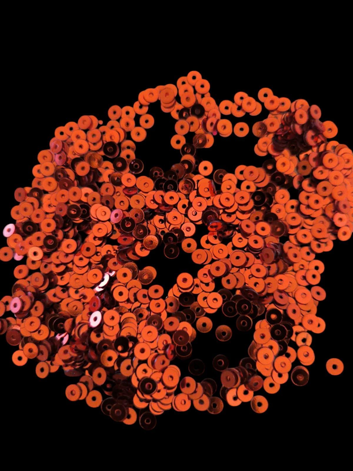 Shiny Orange Embroidery Sequins - Etsy