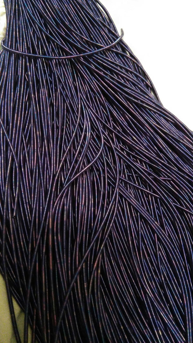 Fil à broder violet foncè irise/effet métallique /cannetille lisse violette 0,85 mm image 2