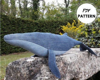 Realistic whale sewing pattern // DIY // upcycling