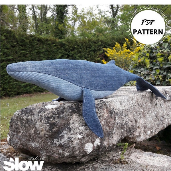 Realistic whale sewing pattern // DIY // upcycling