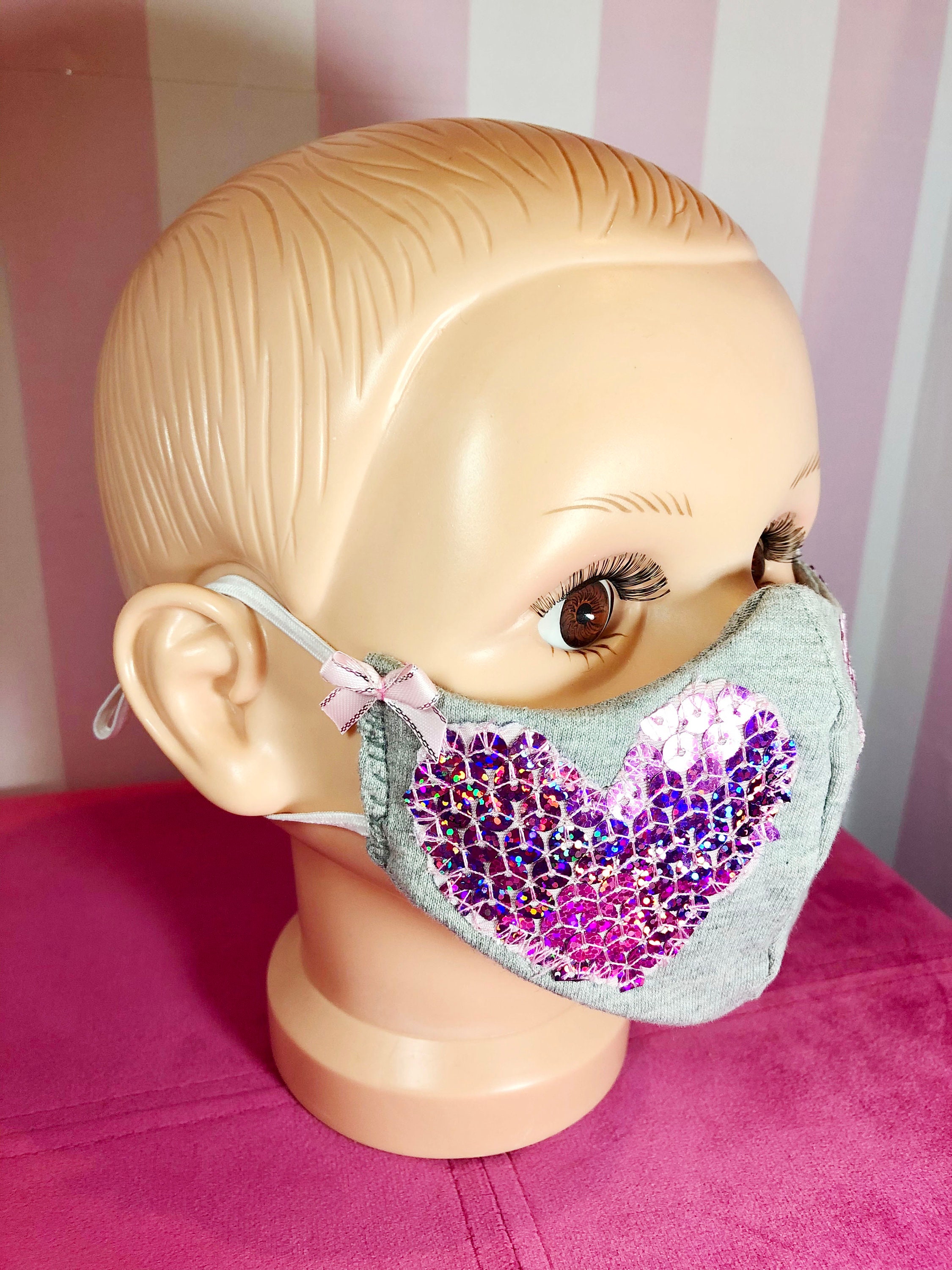 Child Size Face Mask. 24 Years Old. Heather Grey Reusable Etsy