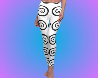 Copy of Spiral Pattern Leggings, Aesthetic Tights, Croquette Grunge, Fairy Fashion Leggings. Mui Mui Inspired