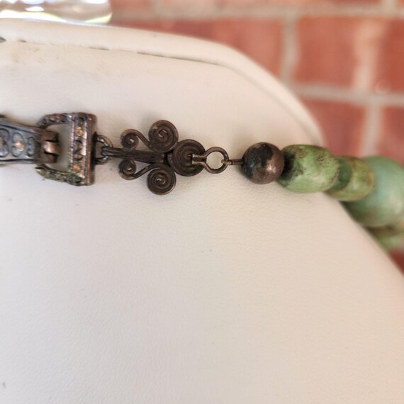 Turquoise Bead Necklace Statement Southwestern Na… - image 7