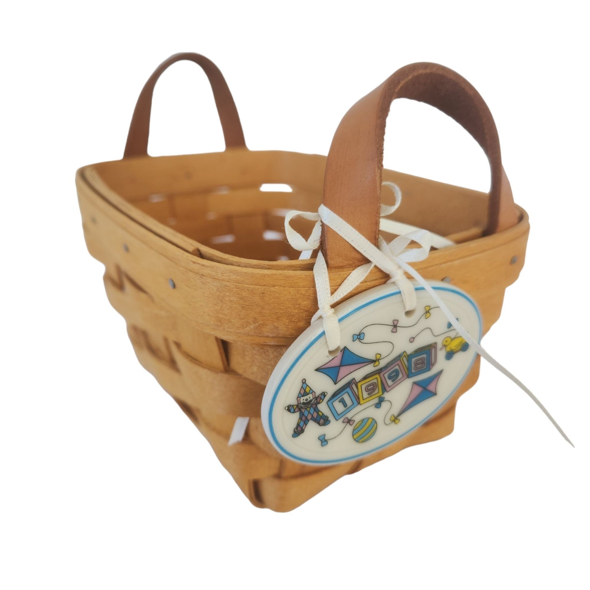 ビンテージ ハンドメイド ロンガバーガー バスケット Vintage