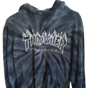 Thrasher hoodie deals blue tie dye