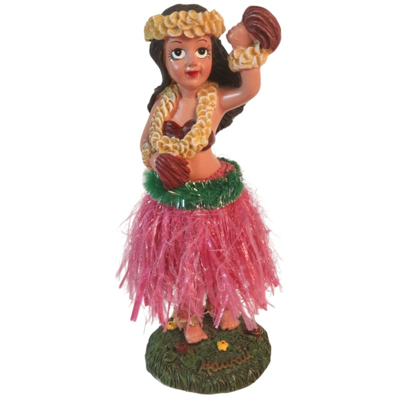 Hawaiian Dashboard Hula Girl Dancer Nodder Bobblehead Figurine KC CO