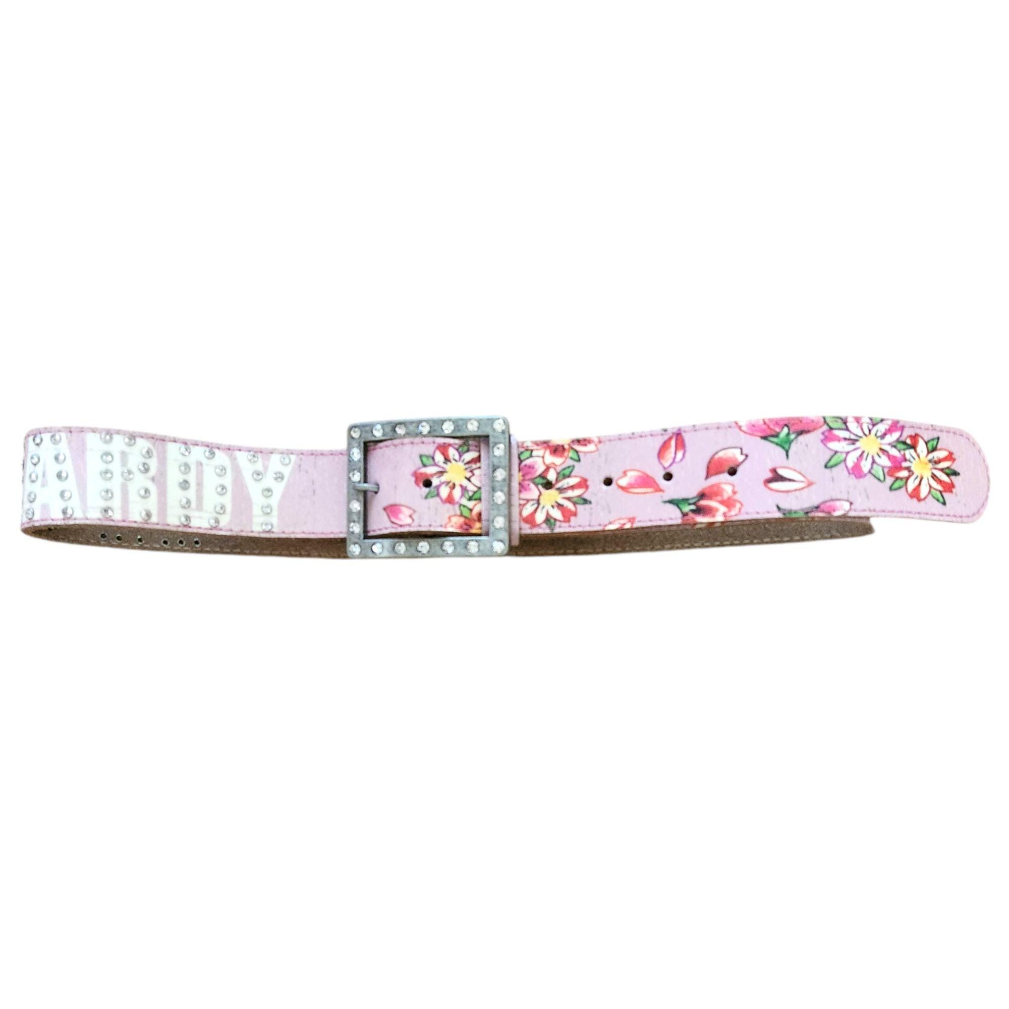 Ed Hardy Vintage Pink Rhinestone Belt Buckle Logo Distressed Ed Hardy Pink ed hardy rhinestone belt buckle | Grailed main image 4